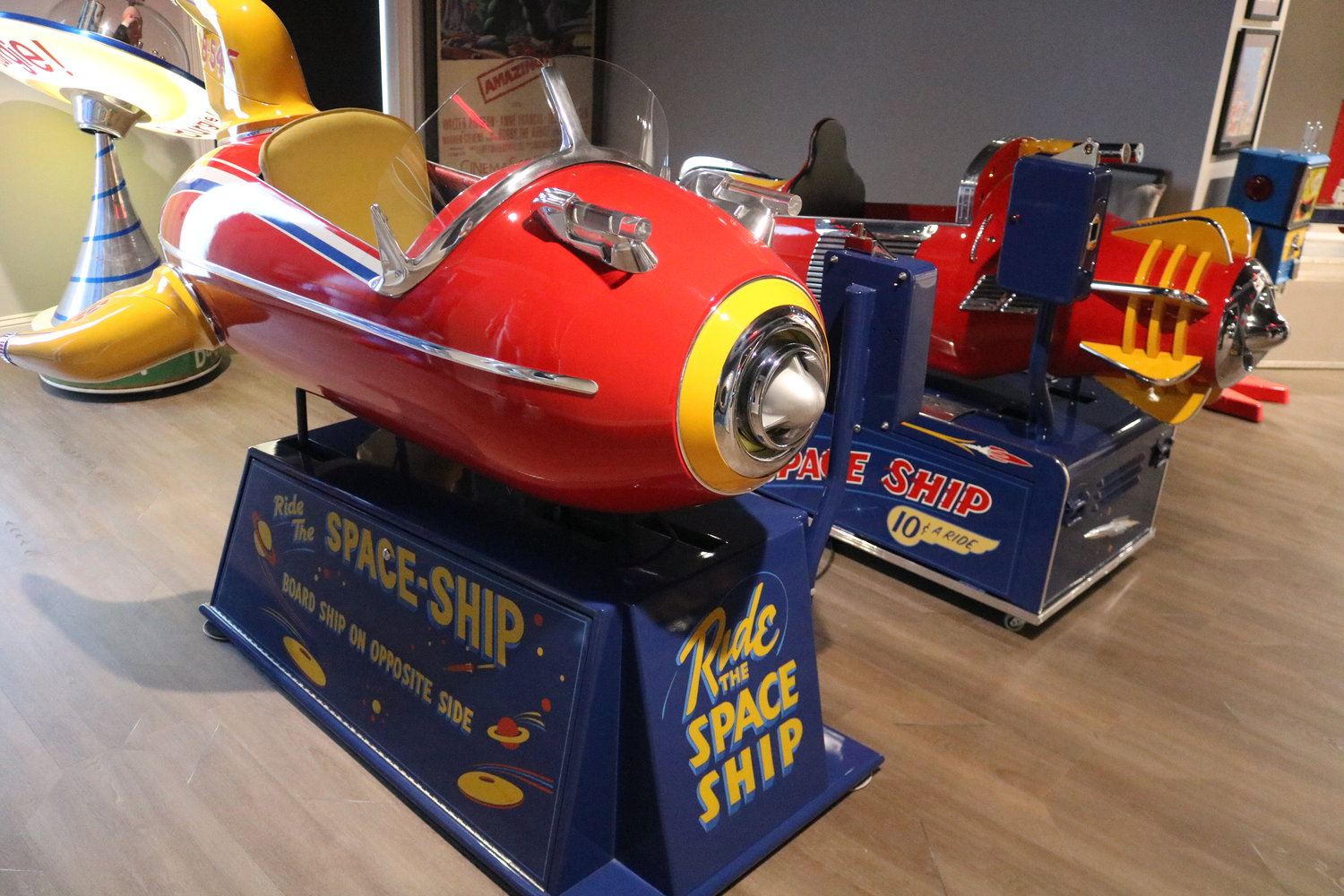 1950s sci-fi rocket rides are one of the many things on display at the Bilotta Collection.